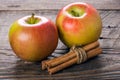 Apples with cinnamon Royalty Free Stock Photo