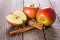 Apples with cinnamon Royalty Free Stock Photo