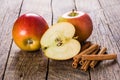 Apples with cinnamon Royalty Free Stock Photo
