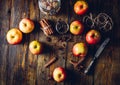 Apples with Clove, Cinnamon, Anise Star and Sugar.