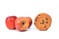 Apples or Cookie Royalty Free Stock Photo