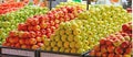 apples on the counter in the store, supermarket, retail, sale Royalty Free Stock Photo