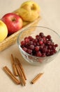 Apples, cranberries and cinnamon Royalty Free Stock Photo