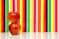 Apples fruit, multicolored background. Apple Royalty Free Stock Photo