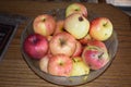 apples in a glass bowl Royalty Free Stock Photo