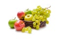 Apples and grapes arrangement Royalty Free Stock Photo