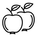 Apples icon, outline style