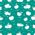 Apples juicy fruit. Seamless pattern.