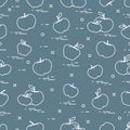 Apples juicy fruit. Seamless pattern