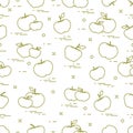 Apples juicy fruit. Seamless pattern.