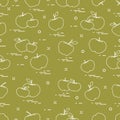 Apples juicy fruit. Seamless pattern