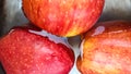 The Apples Kept Soaking In Water. Groups Fruits Different Closeup Shot. Royalty Free Stock Photo