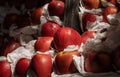 Apples in local market, dramatic light