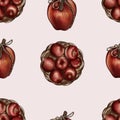 Apples pattern on neutral background