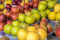 Apples and pears for sale at city market. Baku Royalty Free Stock Photo