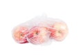 Apples in plastic bag. Royalty Free Stock Photo