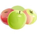 Apples are red and green. Ripe and unripe. Fruits. Vector illustration. Isolated objects.