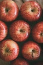 Apples red ripe fruits background texture. Apple harvest concept.