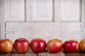 Apples in a row Royalty Free Stock Photo