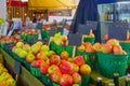 Apples on sale in the Jean-Talon Market Market, Montreal Royalty Free Stock Photo
