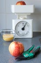 Apples and scale Royalty Free Stock Photo