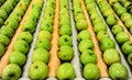 Apples sorting and packing Royalty Free Stock Photo