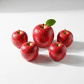 Apples surround a larger central apple which features a single Royalty Free Stock Photo