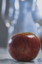 Apples, two glasses of wine. Royalty Free Stock Photo