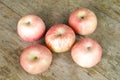 Apples on the wood background