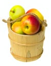 Apples in a wooden basket Royalty Free Stock Photo