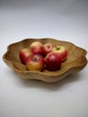 apples in a wooden bowl Royalty Free Stock Photo