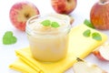 Applesauce in a glass Royalty Free Stock Photo