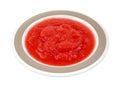 Applesauce Strawberries in Dish