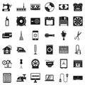 Appliance icons set, simple style Royalty Free Stock Photo