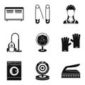 Appliance icons set, simple style Royalty Free Stock Photo