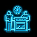 appliance installation neon glow icon illustration Royalty Free Stock Photo