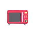 appliance microwave oven cartoon vector illustration