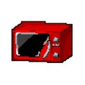 appliance microwave oven game pixel art vector illustration