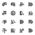Appliance repair service vector icons set Royalty Free Stock Photo