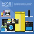 Appliances and Electronics in a Flat Design