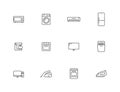 Appliances line icon set. household electrical equipment symbols Royalty Free Stock Photo