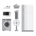 Appliances, refrigerators, microwaves, fans, irons, washi Royalty Free Stock Photo