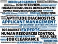 APPLICANT MANAGEMENT - image with words associated with the topic RECRUITING, word, image, illustration Royalty Free Stock Photo