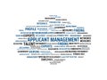 APPLICANT MANAGEMENT - image with words associated with the topic RECRUITING, word, image, illustration Royalty Free Stock Photo