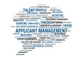 APPLICANT MANAGEMENT - image with words associated with the topic RECRUITING, word, image, illustration Royalty Free Stock Photo