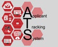 Applicant Tracking System ATS sign - Vector Royalty Free Stock Photo