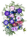 Application bouquet of dry flowers