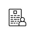 application, business icon. Simple thin line, outline vector of Project Management icons for UI and UX, website or mobile Royalty Free Stock Photo