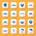 Application design icons set. beard sign and symbol artwork.