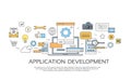 Application Development Create Design Site Programming Coding Set Icon Collection